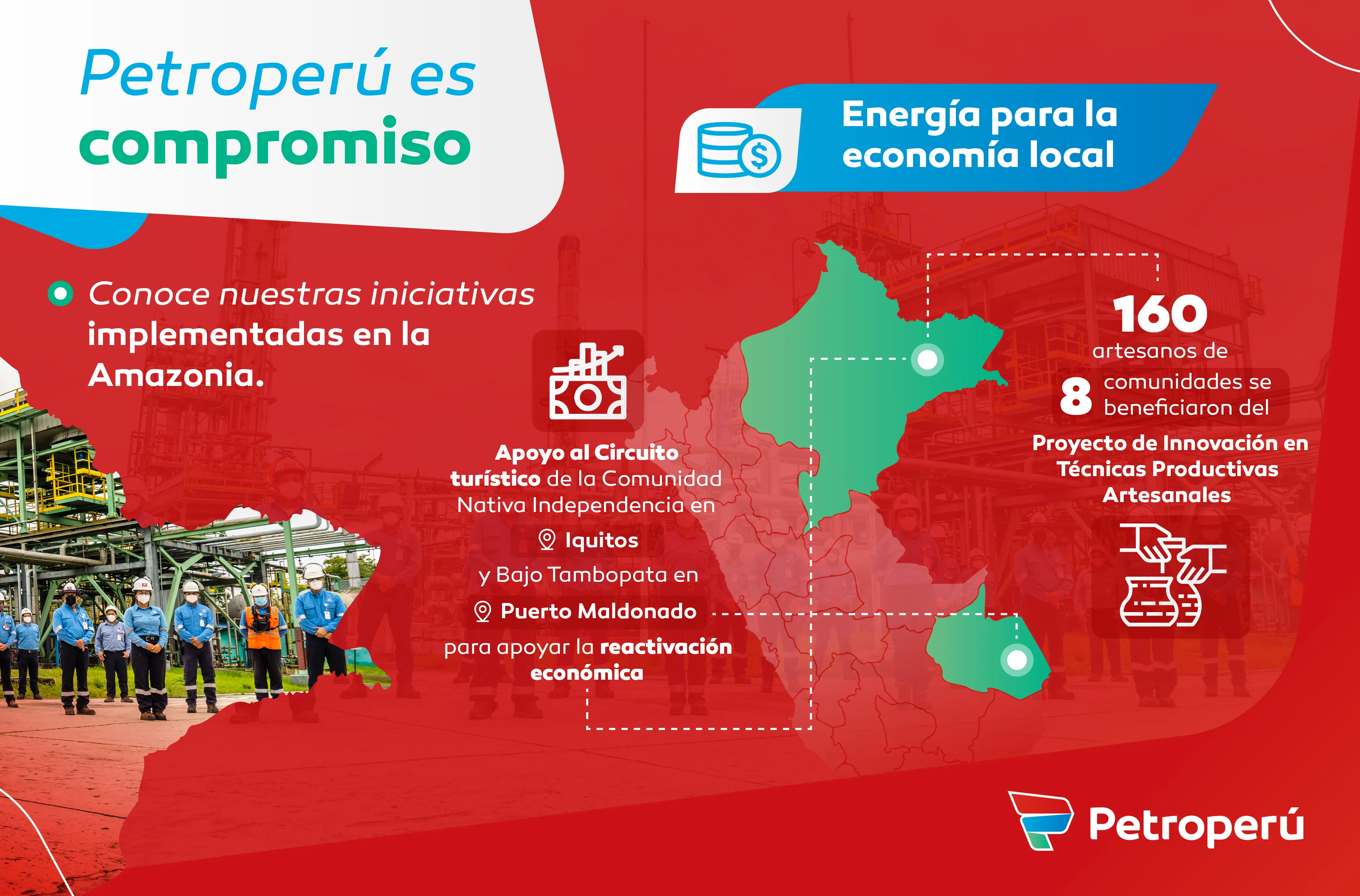 Newsletter interno institucional de Petroperú alineado al manual de marca